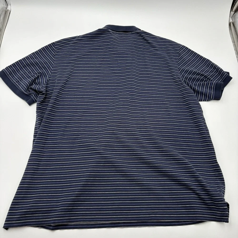 Polo Golf Ralph Lauren Mens XXL Striped Pima Cotton Pro Fit Polo Shirt Blue